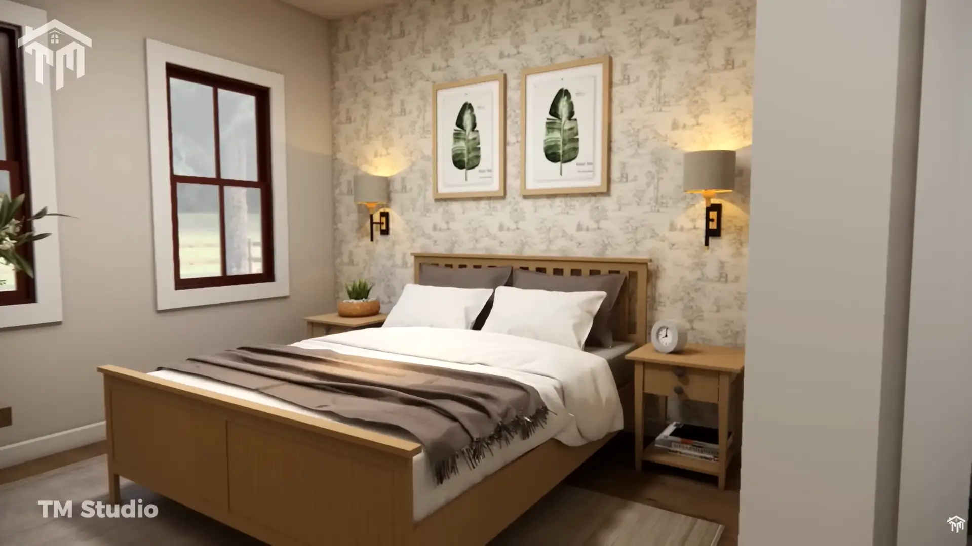 TM Studio small house design 2 bedroom house plan 33'x30' (10x9m) This Small House is Really Like A DREAM...!!! Sweet & Cozy Escape!