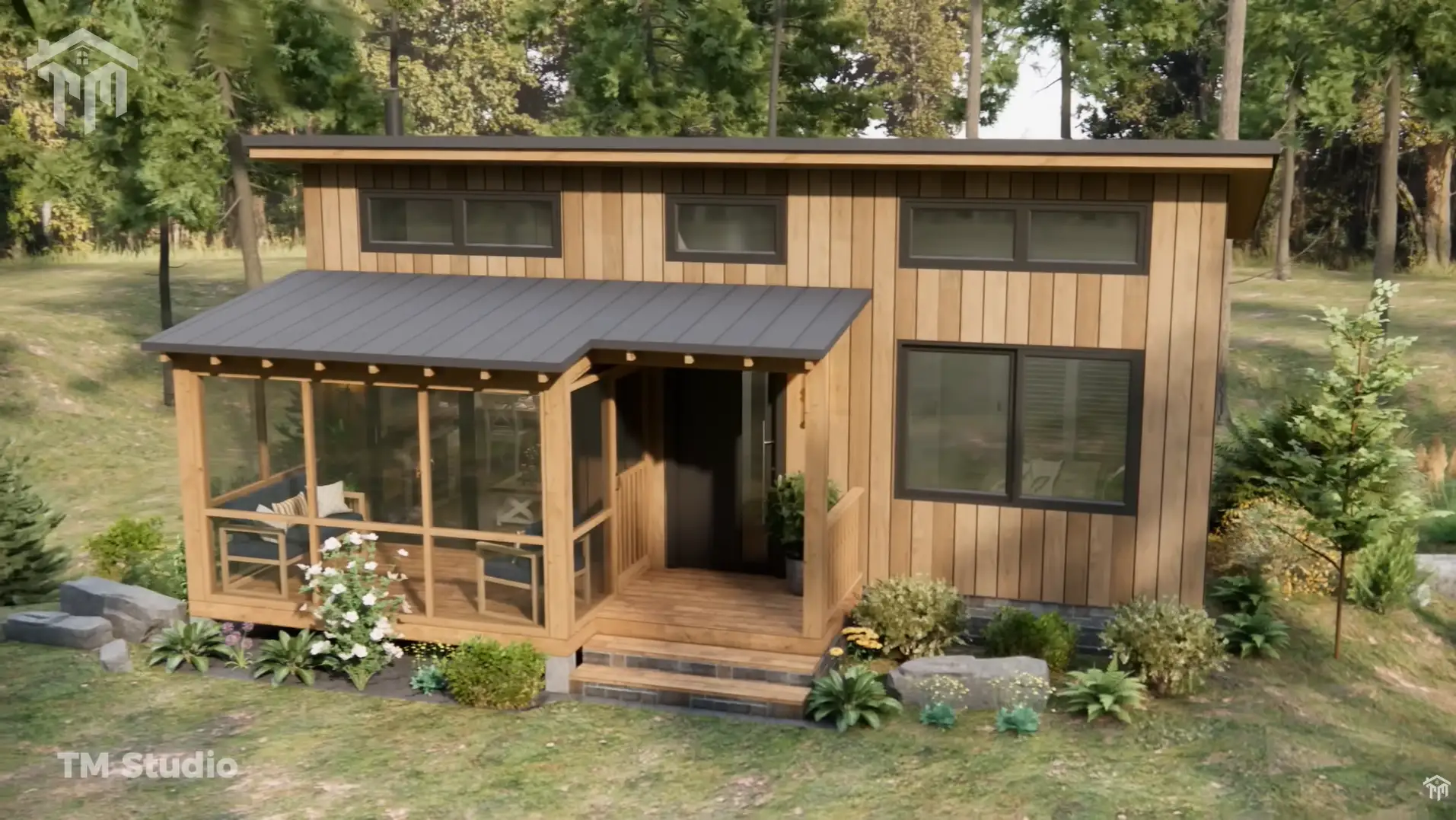 1 bedroom floor plan by tm studio small house design