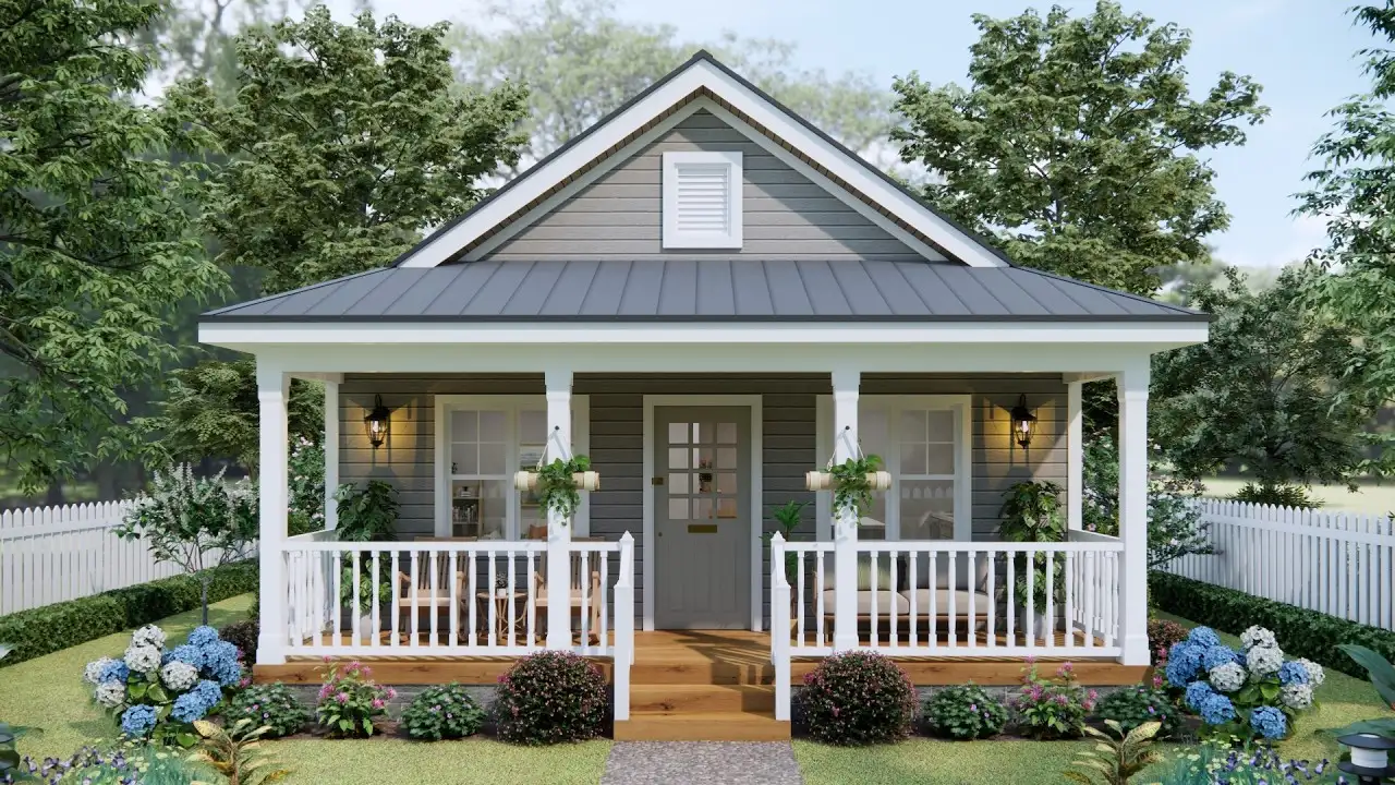 tm studio 2 bedroom small Country house plan