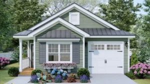 tm studio 2 bedroom house plan with car garage