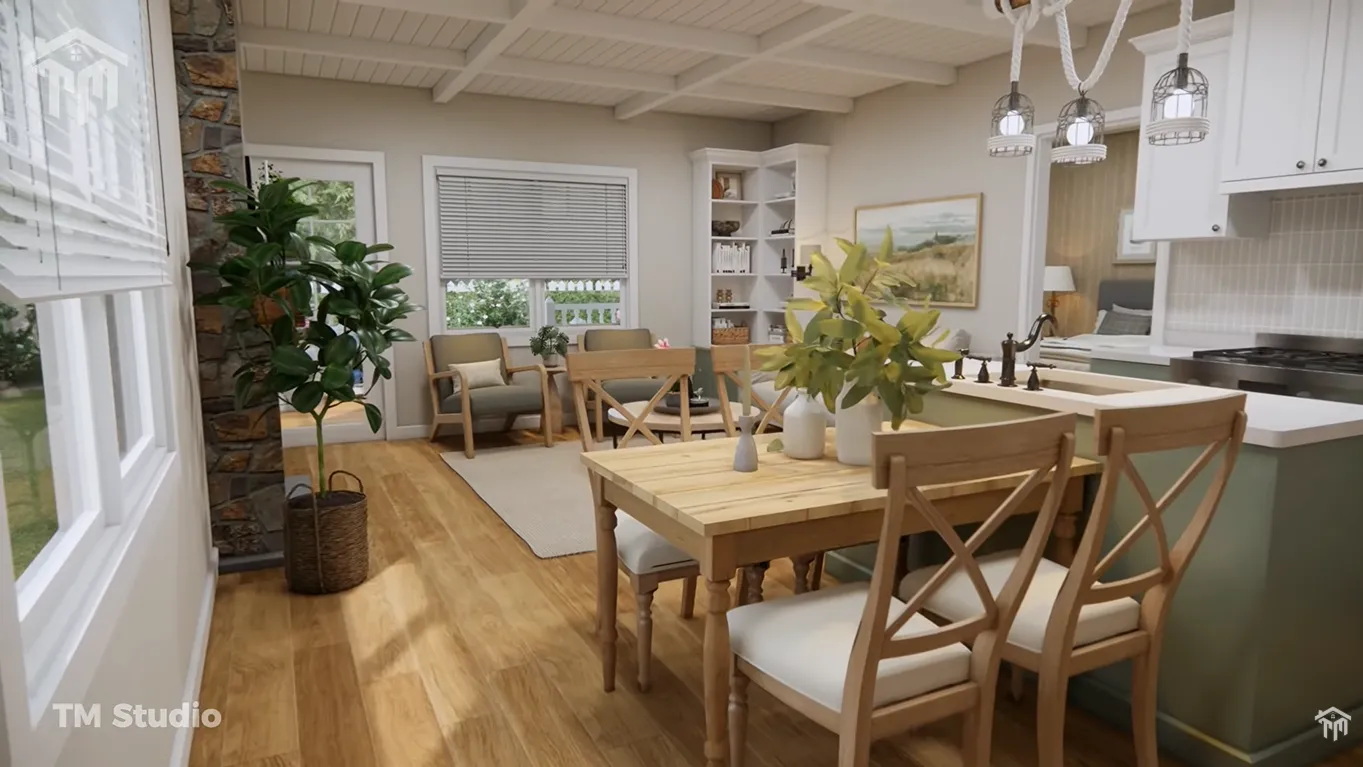 tm studio 2 bedroom house plan with car garage