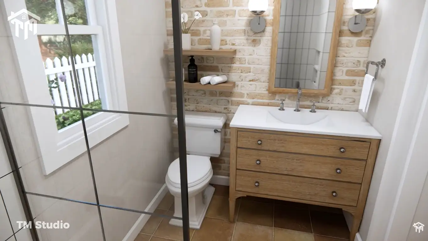 tm studio 2 bedroom small Country house plan