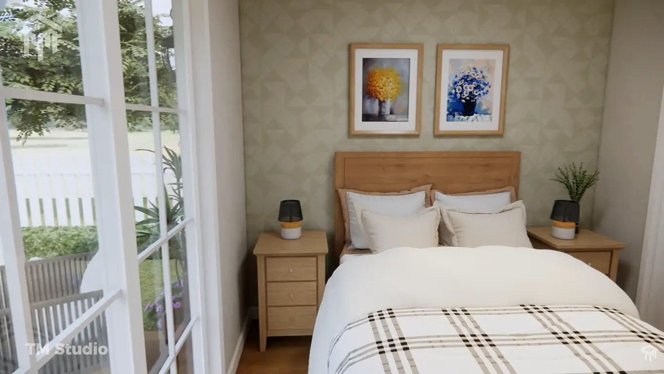 tm studio 2 bedroom small Country house plan