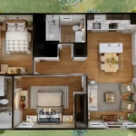 tm studio 2 bedroom small Country house plan
