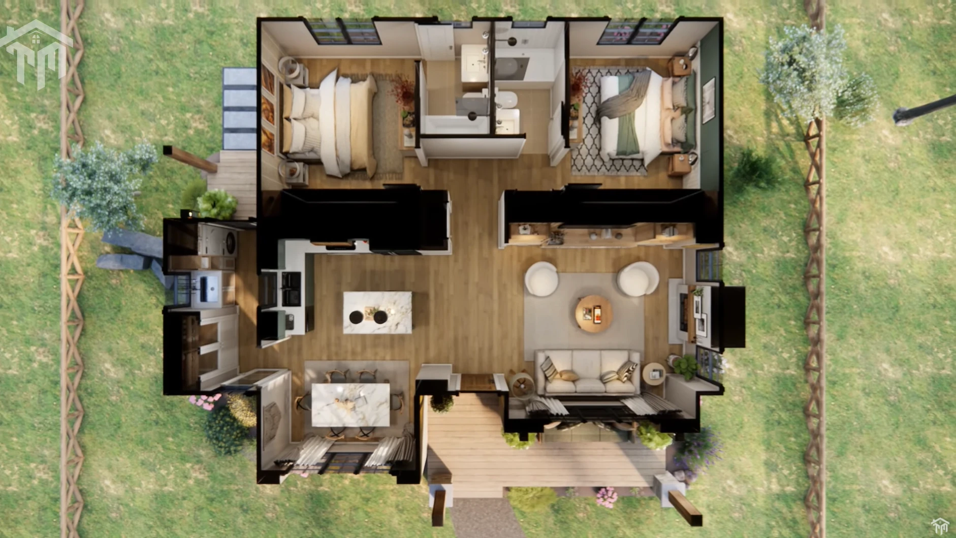 tm studio 2 bedroom 2 bathroom house plan