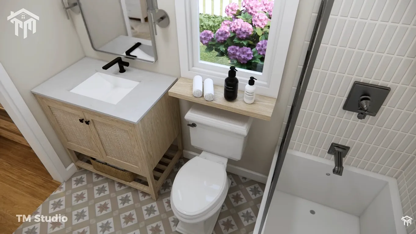 tm studio 2 bedroom house plan with car garage