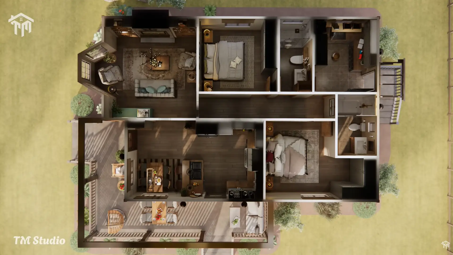 tm studio 2 bedroom house plan