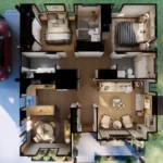 tm studio 2 bedroom house plan with carport