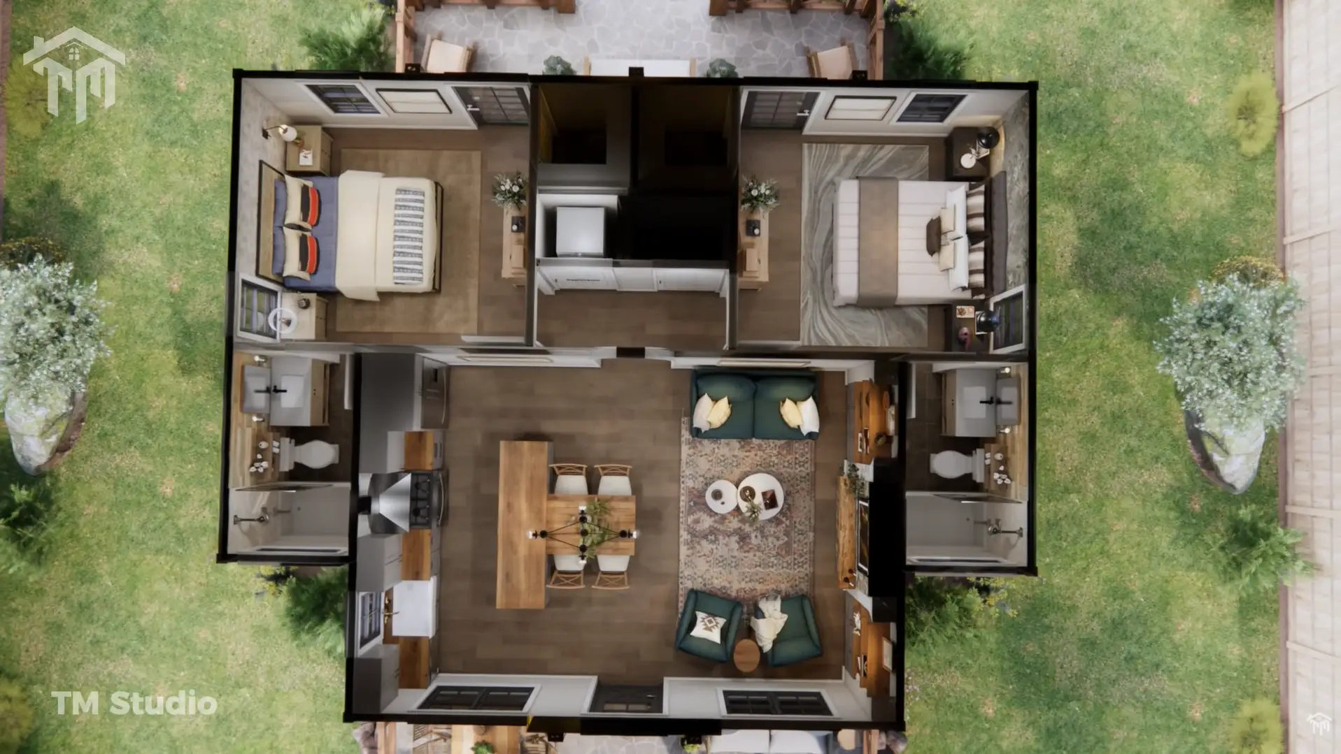 TM Studio 2 bedroom house plan