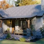 tm studio 2 bedroom house plan with carport