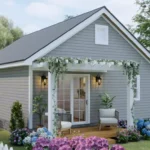 tm studio 2 bedroom small Country house plan