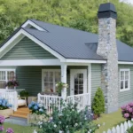 tm studio 2 bedroom house plan with car garage