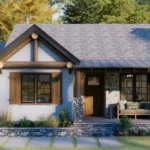 tm studio 2 bedroom house plan with carport