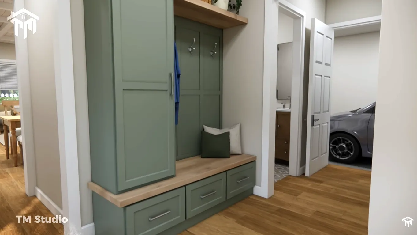 tm studio 2 bedroom house plan with car garage