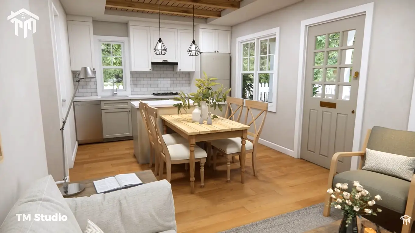 tm studio 2 bedroom small Country house plan