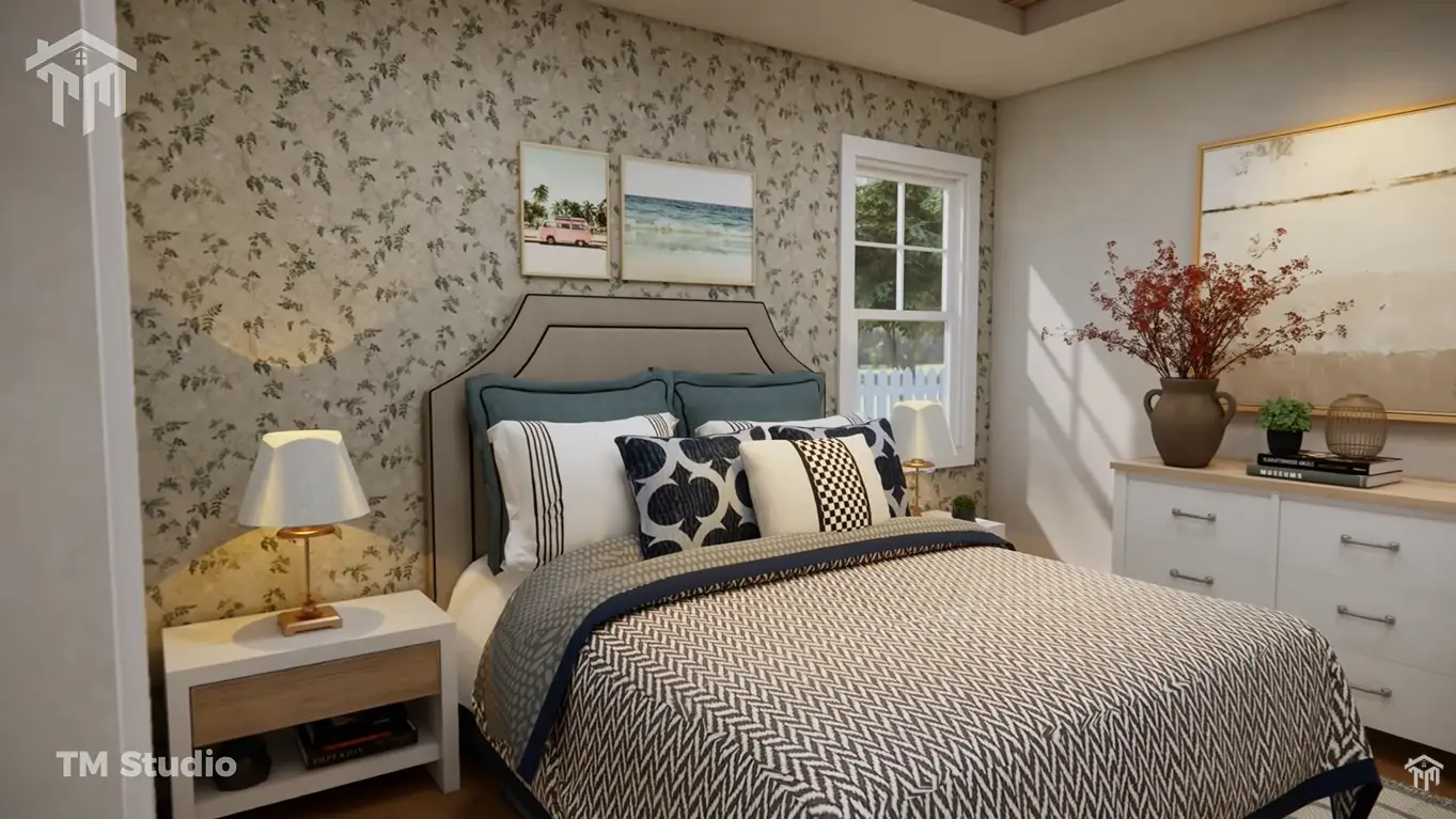 tm studio 2 bedroom small Country house plan