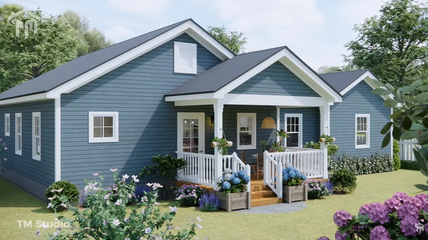 tm studio house plan 2 bedroom with cr garage