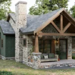 tm studio 2 bedroom house plan with 2 bathroom