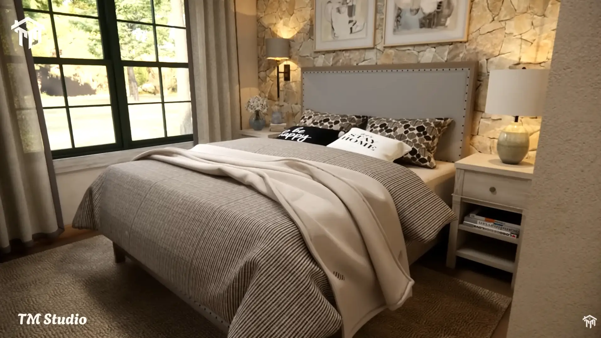 tm studio 2 bedroom house plan with 2 bathroom