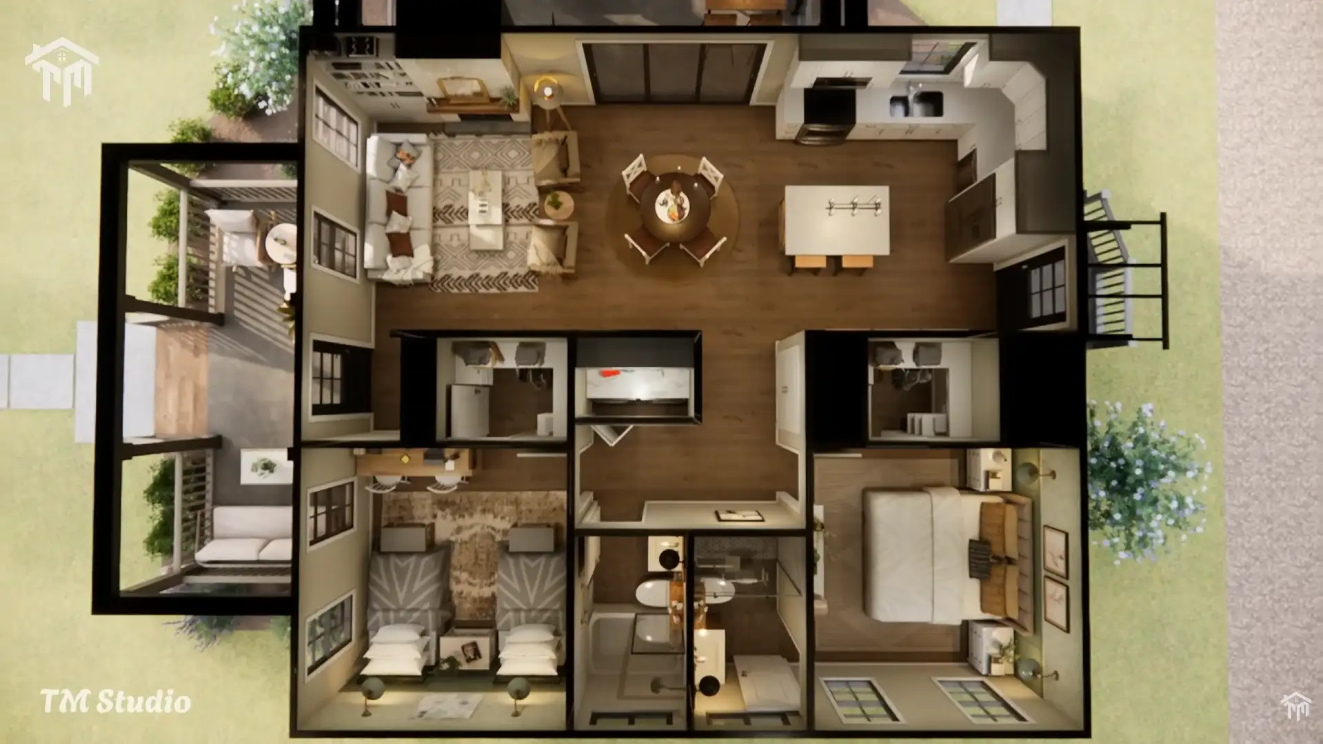 tm studio 2 bedroom house plan