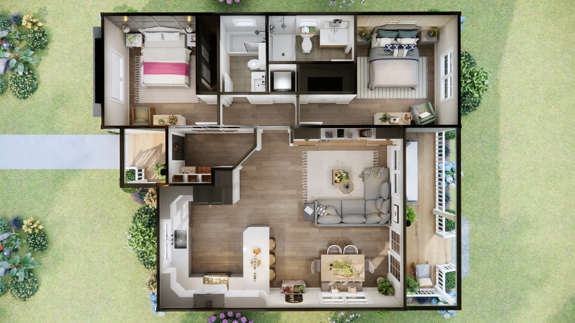 tm studio 2 bedroom house plan