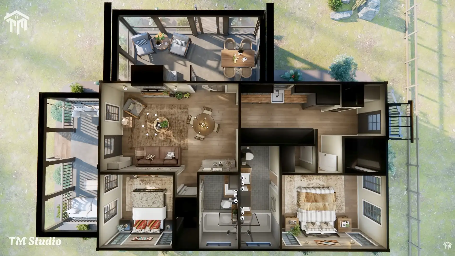 tm studio 2 bedroom house plan