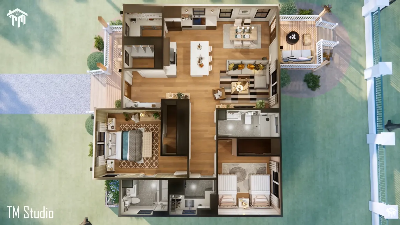 tm studio 2 bedroom 2 bathroom house plan