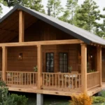 tm studio 2 bedroom cabin house plan