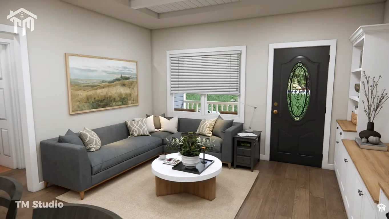 tm studio house plan 2 bedroom with cr garage