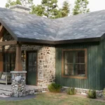 tm studio 2 bedroom house plan with 2 bathroom