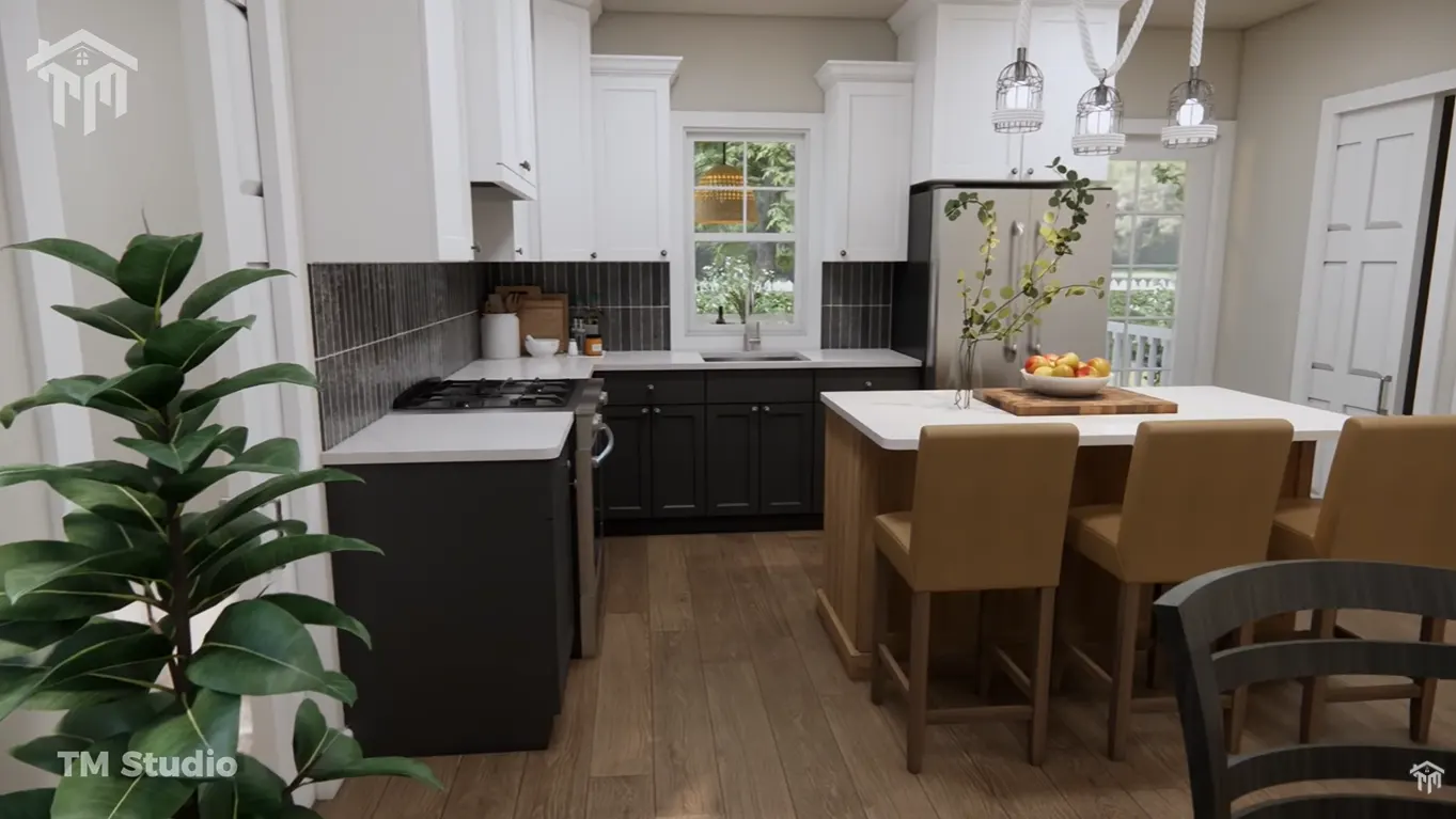 tm studio house plan 2 bedroom with cr garage