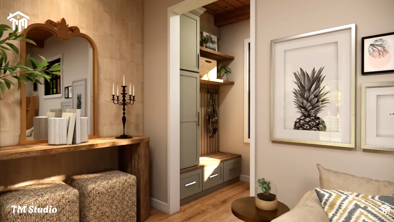 tm studio 2 bedroom cabin house plan