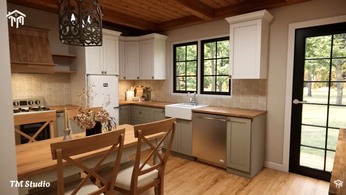 tm studio 2 bedroom cabin house plan