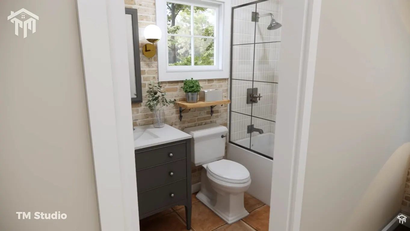 tm studio house plan 2 bedroom with cr garage