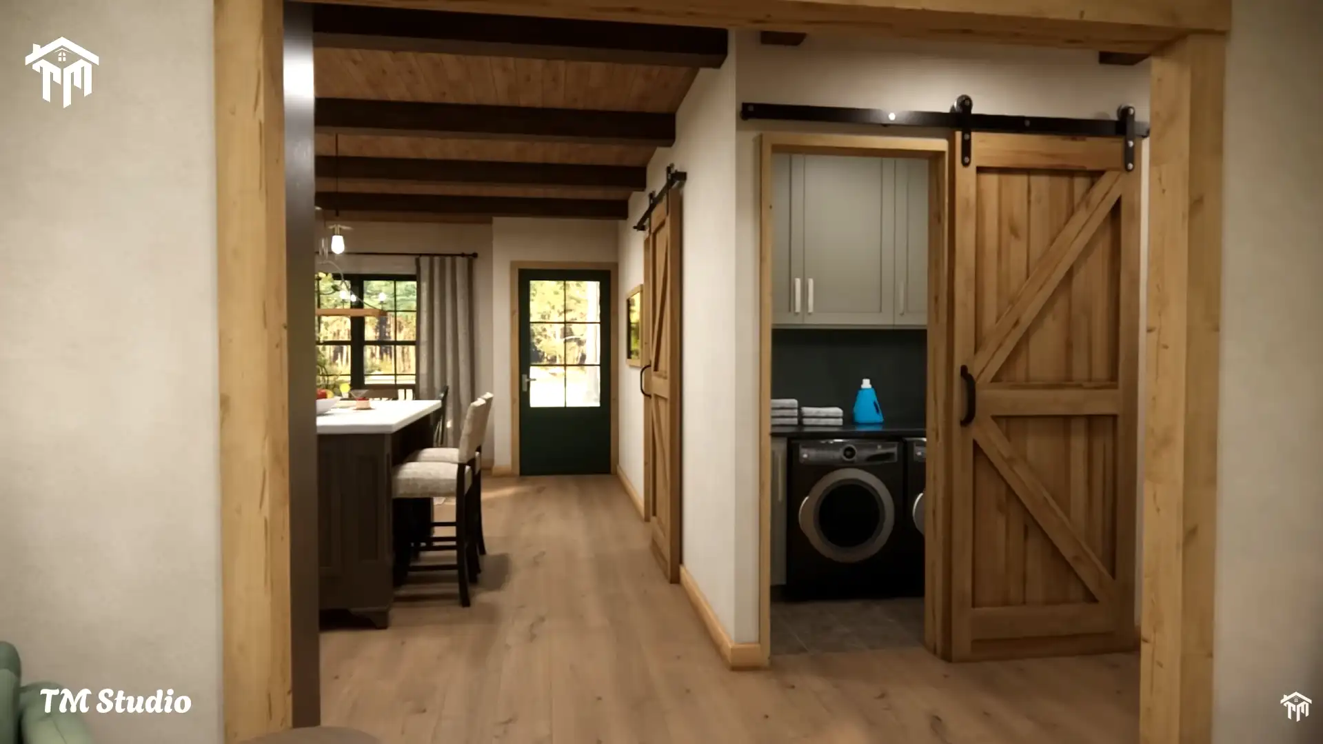 tm studio 2 bedroom house plan with 2 bathroom