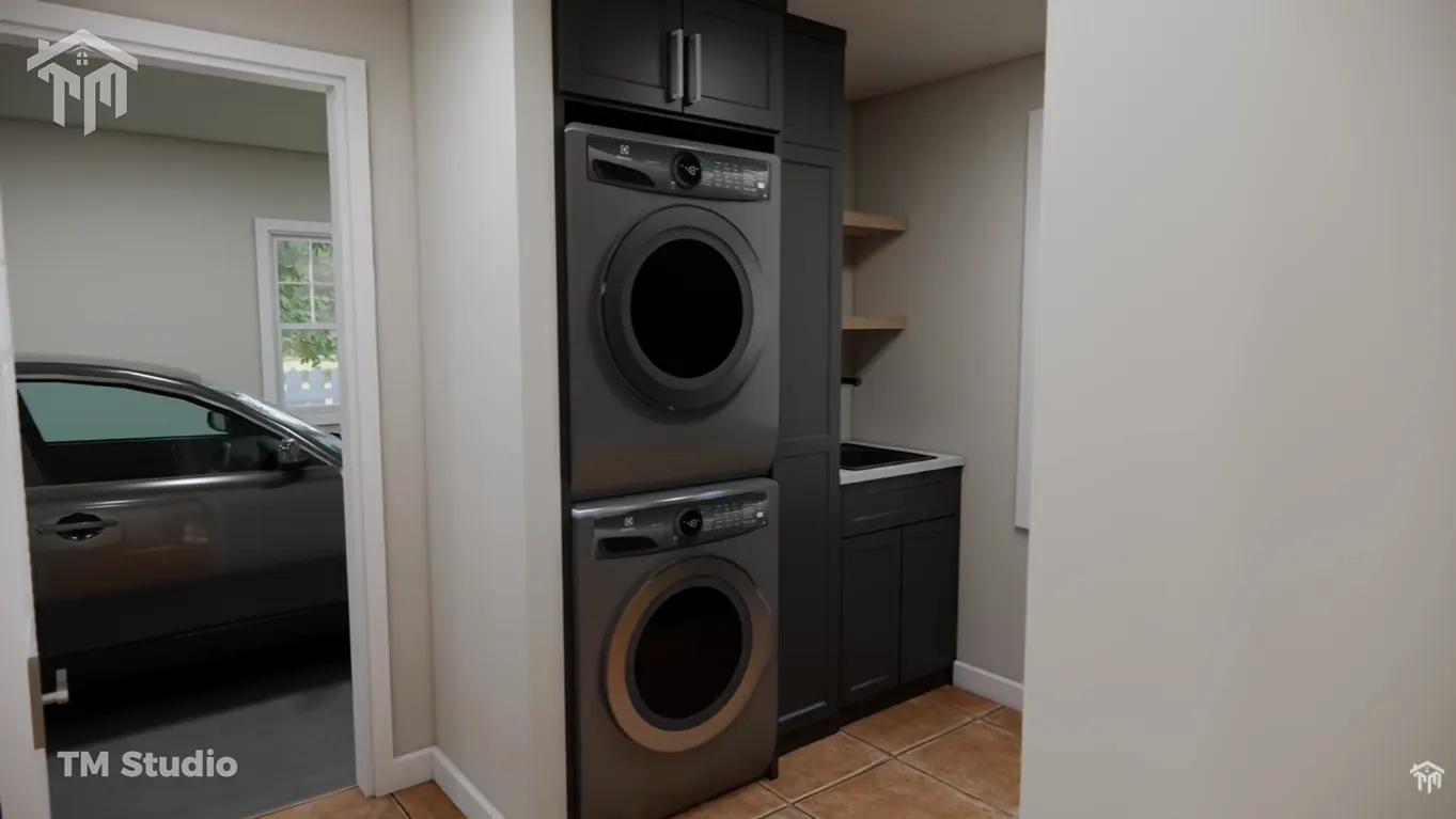 tm studio house plan 2 bedroom with cr garage