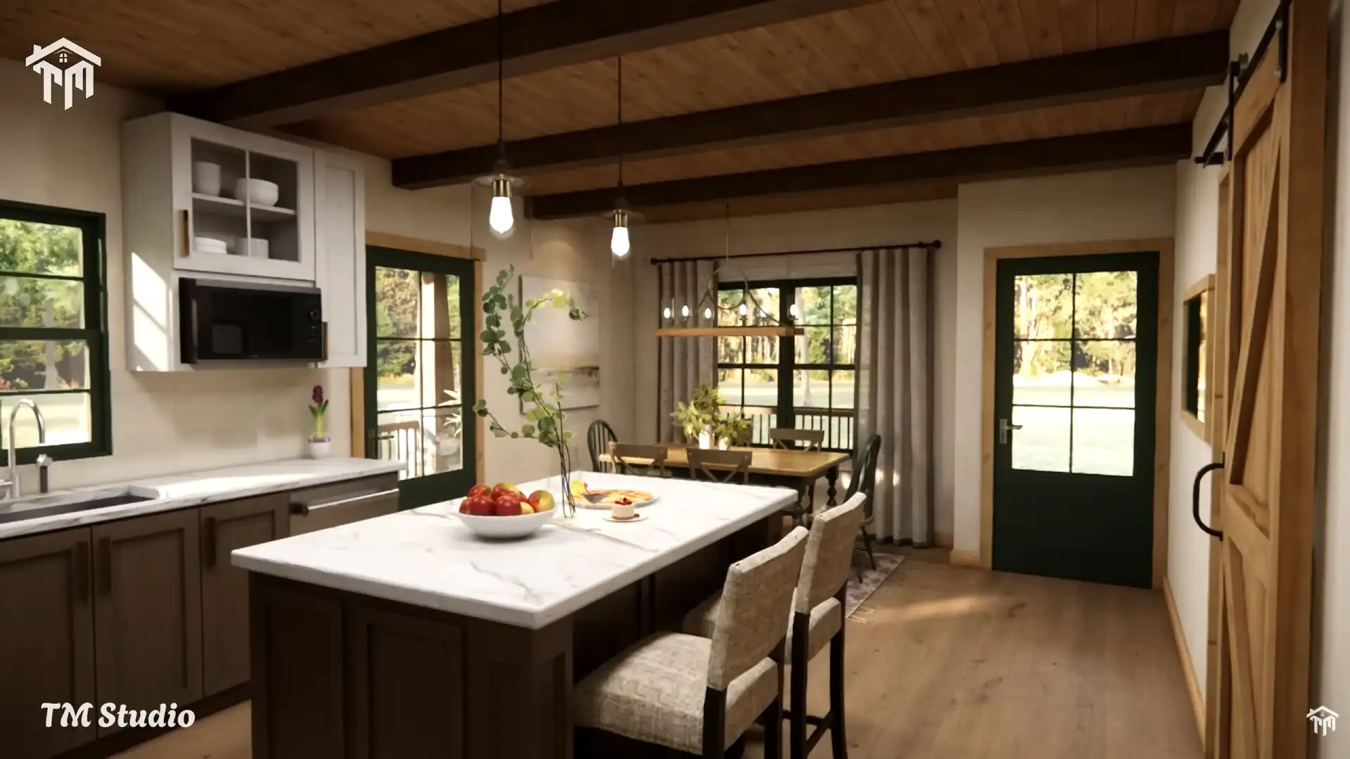 tm studio 2 bedroom house plan with 2 bathroom