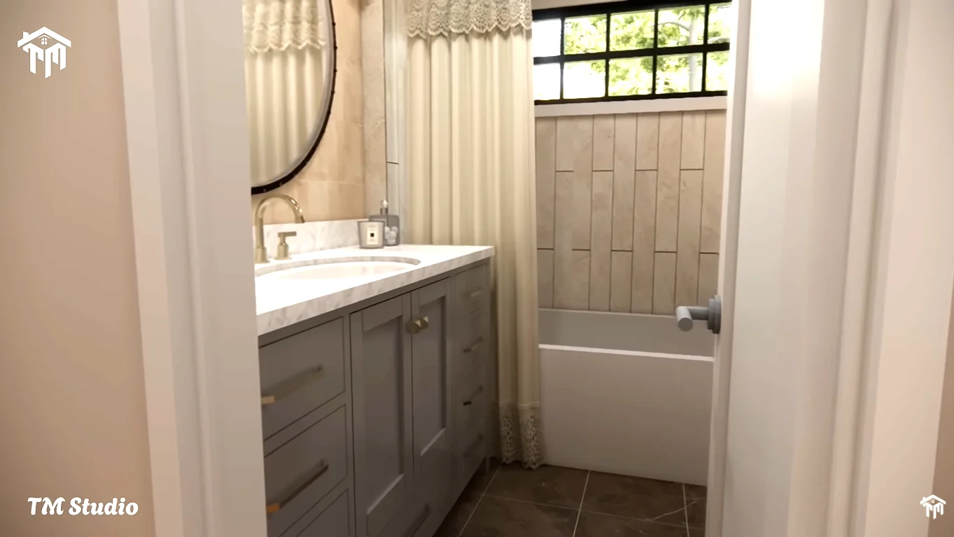 tm studio 2 bedroom cabin house plan