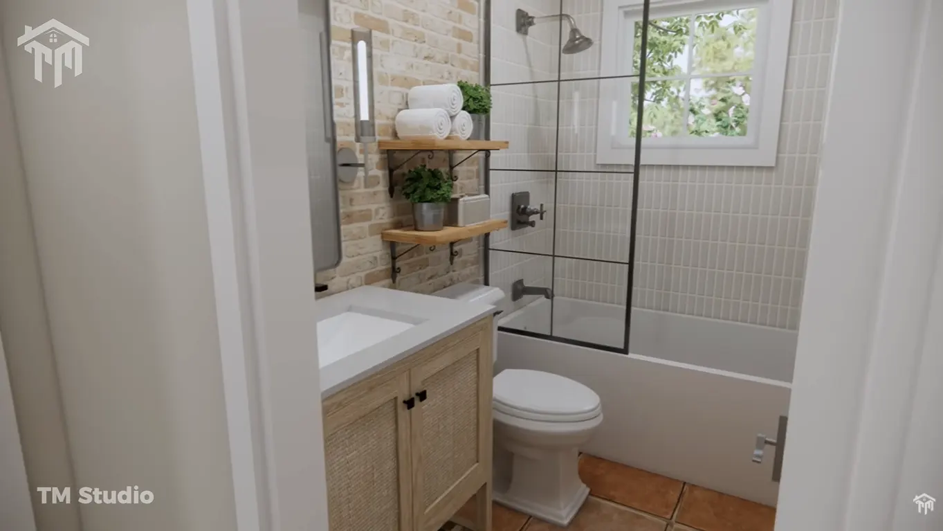 tm studio house plan 2 bedroom with cr garage