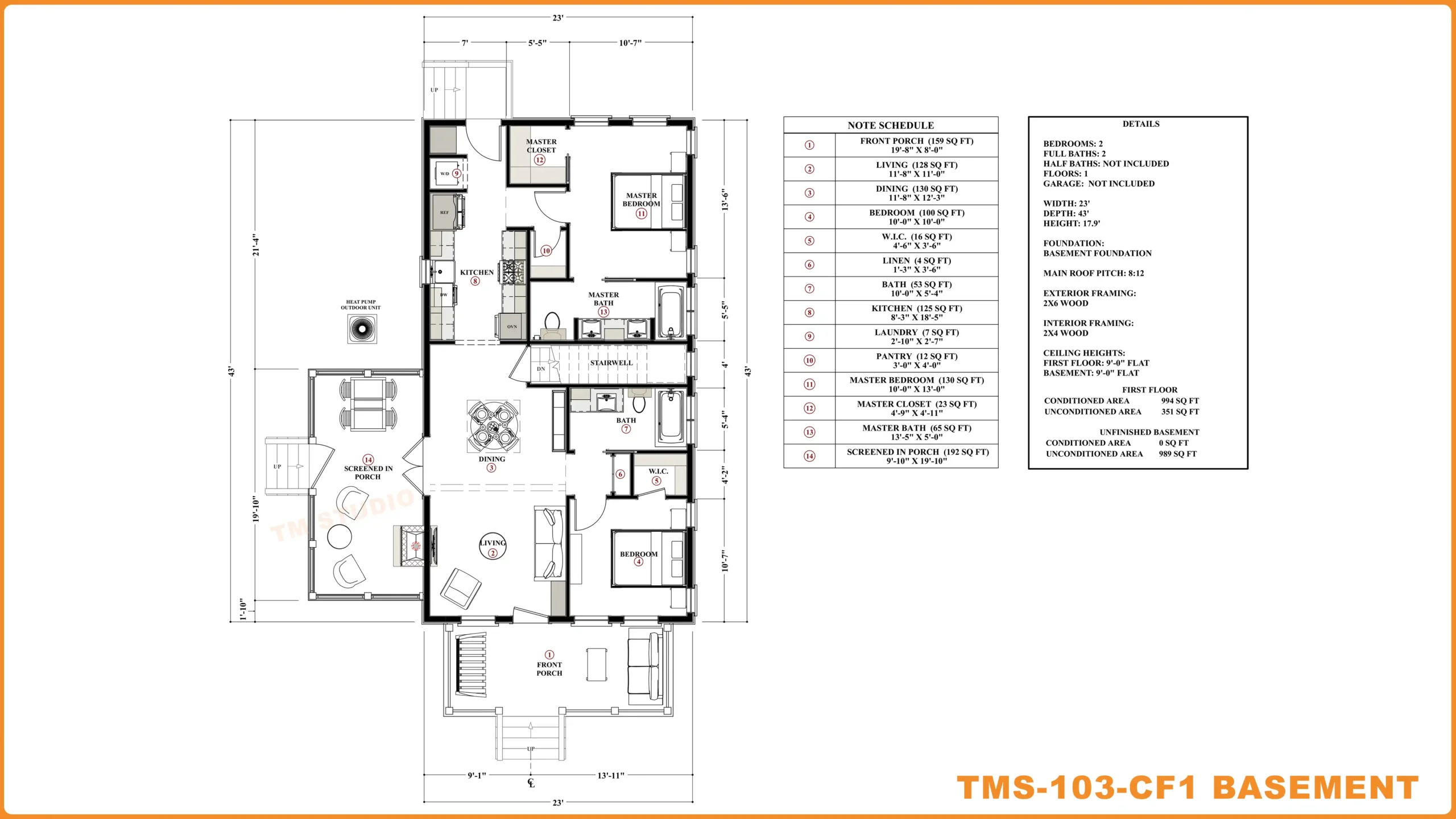 TMS-103-CF1 Basement Plan tm studio