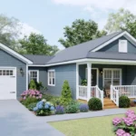 tm studio house plan 2 bedroom house plan with car garage