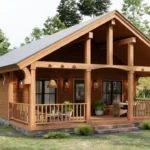 27'x32' Beautiful 2-Bedroom House Design | The Ideal Home! TMS-107-CF1