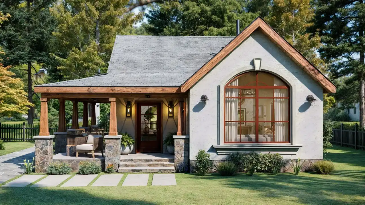 Absolutely Gorgeous Small House | Cozy Home With Floor Plan TMS-108-CF1