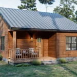 26'x32' (8x10m) Gorgeous Cabin Simplicity: Living Fully in a Minimalist Retreat TMS-113-CF1 TM STUDIO