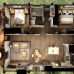 TM studio plan top view