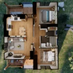 26'x32' (8x10m) Gorgeous Cabin Simplicity: Living Fully in a Minimalist Retreat TMS-113-CF1 TM STUDIO