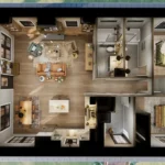 floor plan top view