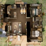 tm studio 2 bedroom cabin home design