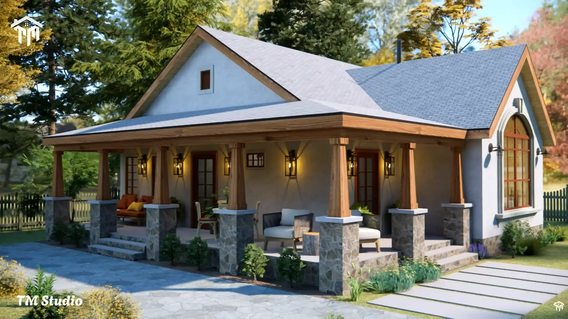 Absolutely Gorgeous Small House | Cozy Home With Floor Plan TMS-108-CF1