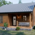 26'x32' (8x10m) Gorgeous Cabin Simplicity: Living Fully in a Minimalist Retreat TMS-113-CF1 TM STUDIO